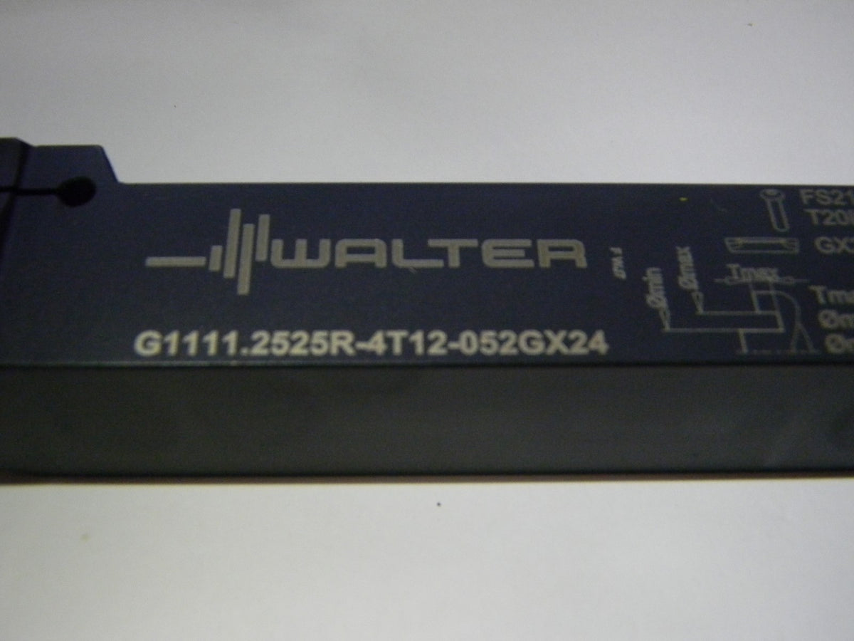 Walter 0.4724" Indexable Grooving Toolholder G1111.2525R-4T12-052GX24 59361