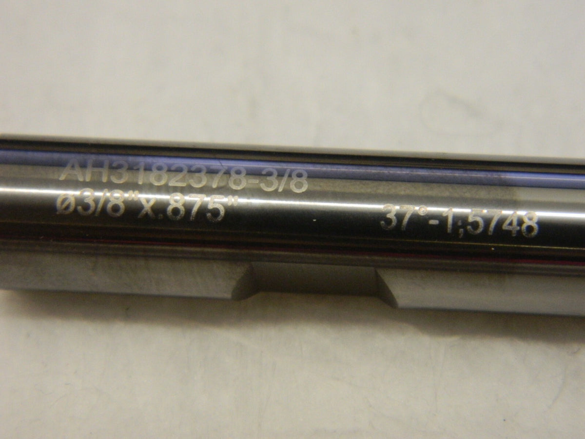 Walter Corner Radius End Mill 3/8" Dia 7/8 LOC 0.015 Radius 4 Fl Carbide 55