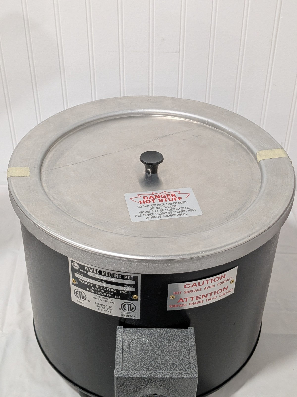 WAAGE 2 Gal Dip Coat Pot 6" Deep, 200 to 550°F, 10-1/2" ID, 115 Volts WP16A-7-1