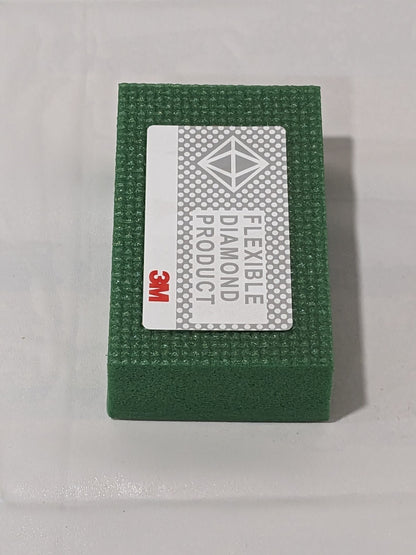 3M Diamond Hand Sanding Pad: 2-1/4" Wide, 3-3/4" OAL, Medium Grade 7000045664