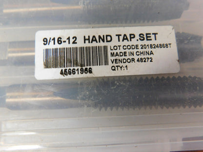 Pro 9/16-12 UNC 4 Fl  Bottoming  Plug & Taper HSS  Tap QTY 9 45661956
