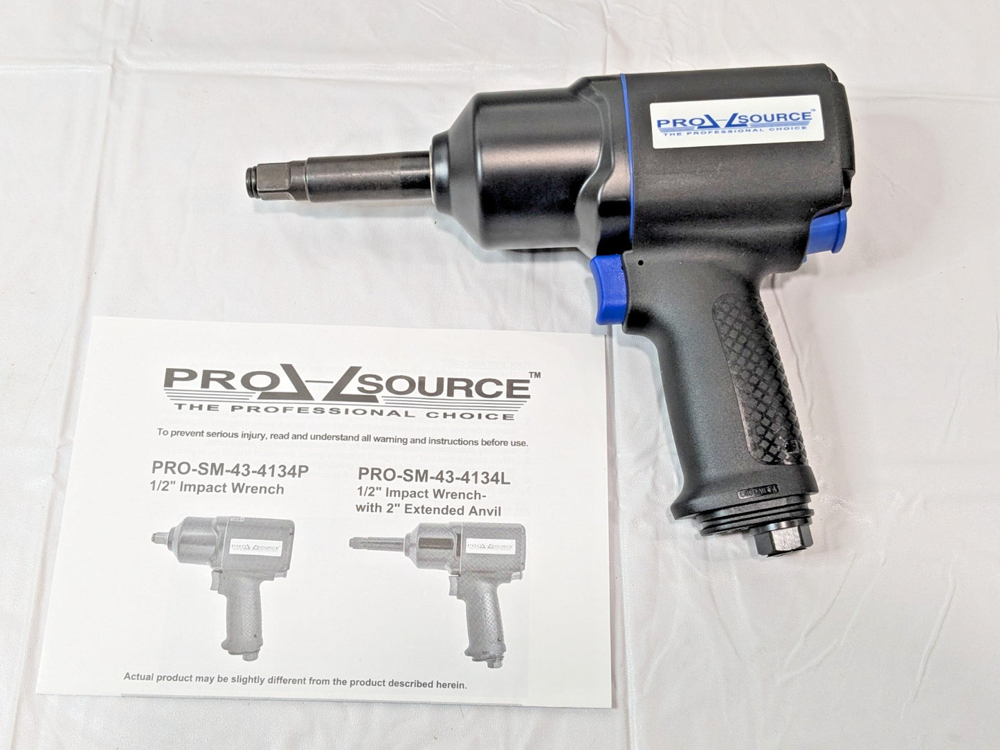 PRO-SOURCE Air Impact Wrench 1/2" Dr 8000 RPM 50 to 580 Ft/Lb Pro-SM-43-4134L