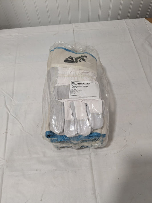 Worldwide Split Cowhide Leather Glove Qty 6 Pairs Sz Medium MJVATA