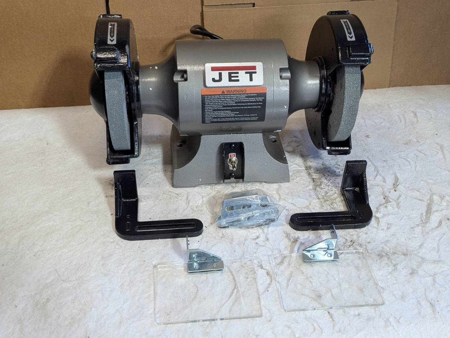Jet Shop Bench Grinder 8" Wheel Diameter 3450 RPM 1/2 HP 115v 8 Amp 577102