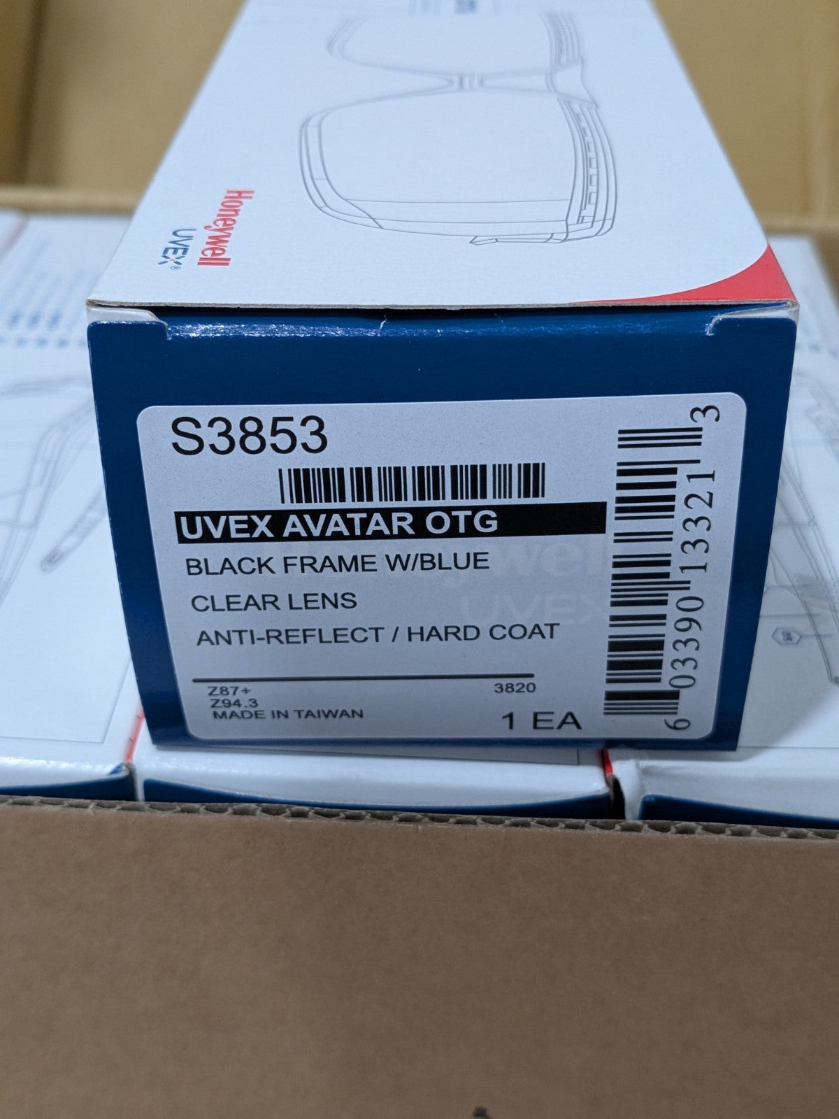 UVEX Safety Glasses: Clear Lens Color, Half-Frame Qty 10 S3853