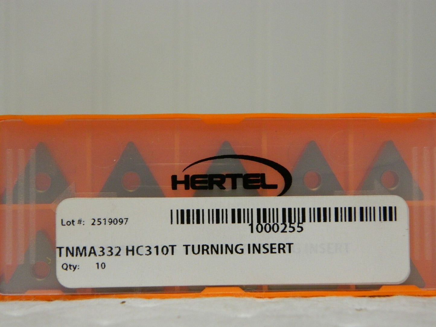 Hertel Carbide Turning Insert TNMA332 Grade HC310T  QTY 10 1000255