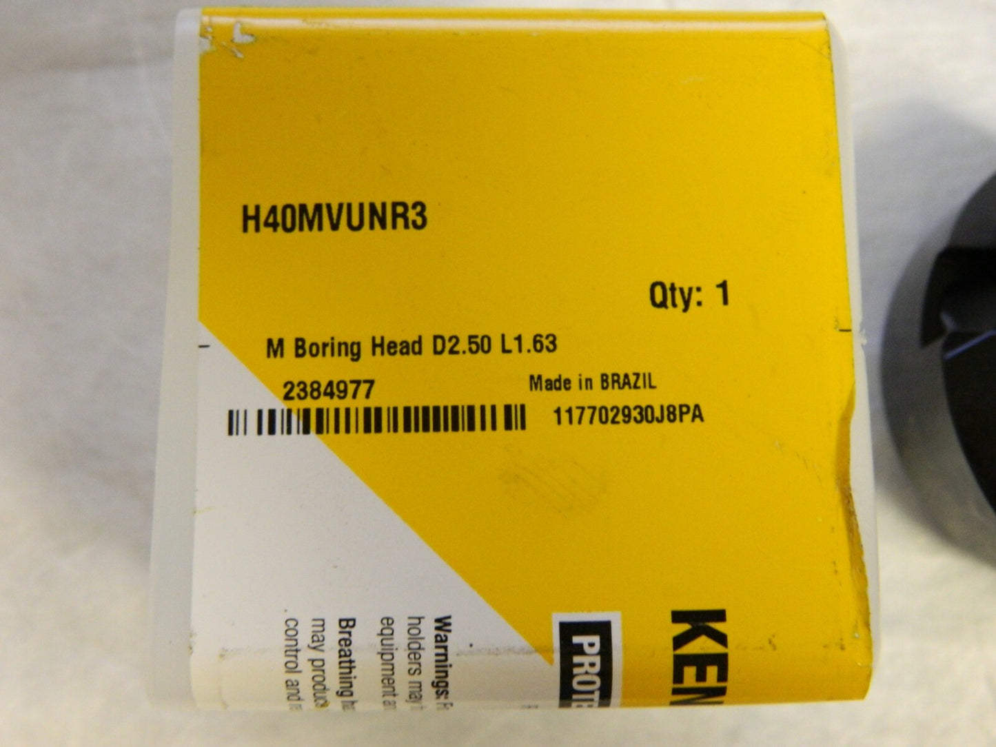 Kennametal  H40, 82.55mm Min Diam, Right Hand Modular Boring Cutting Unit Head