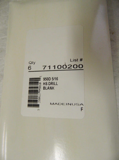 Pro-Grade Long Drill Blank 5/16" 4-1/2" HSS 6 Pack 71100200