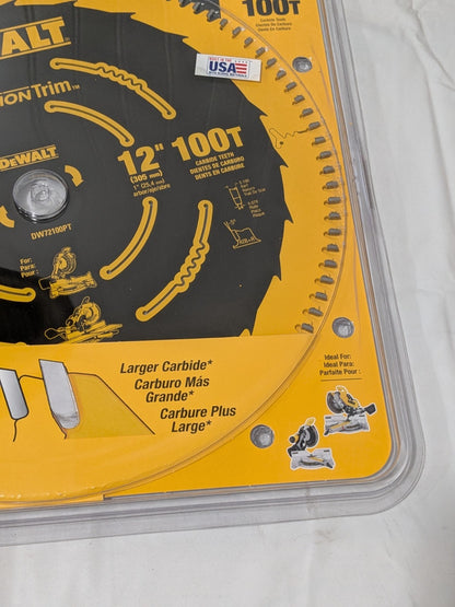 DEWALT Circular Saw Blade: 12 in Blade Dia., 100 Teeth DW72100PT