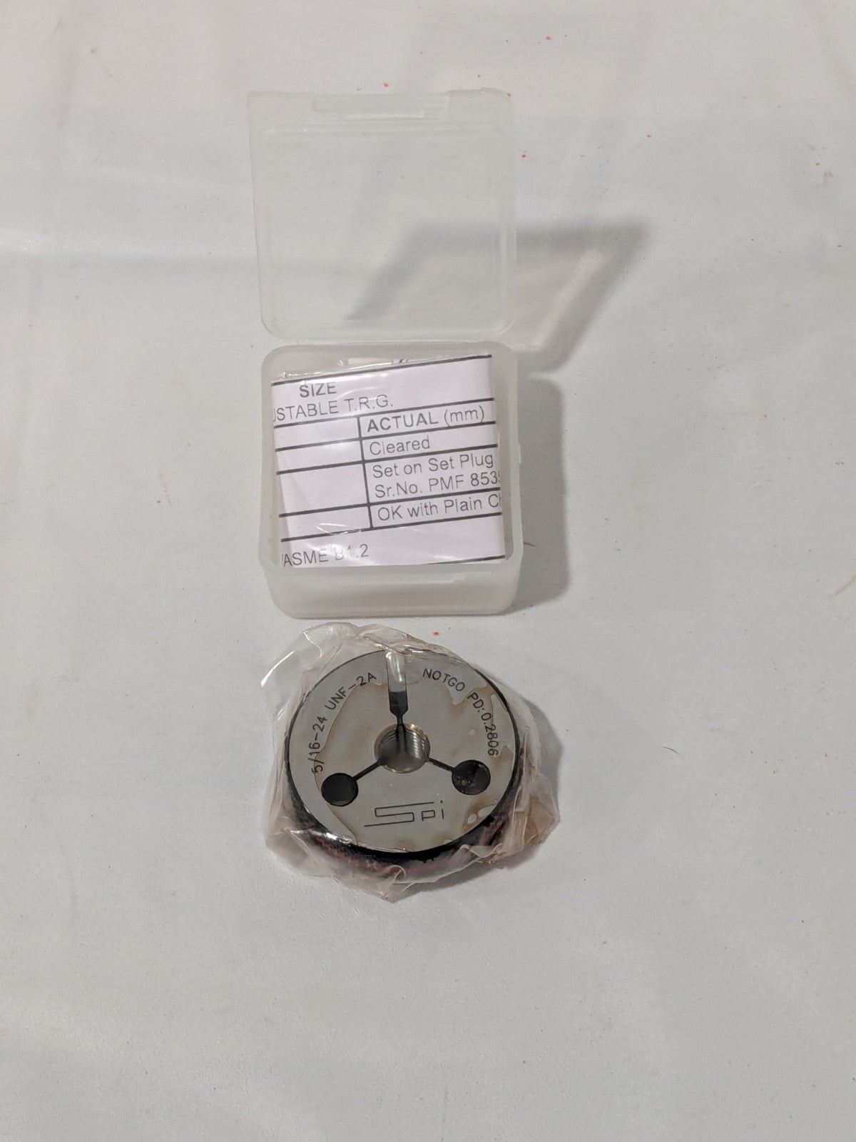 SPI Threaded Ring Gage: 5/16-24 Thread, Class 2A, No Go 23-159-7