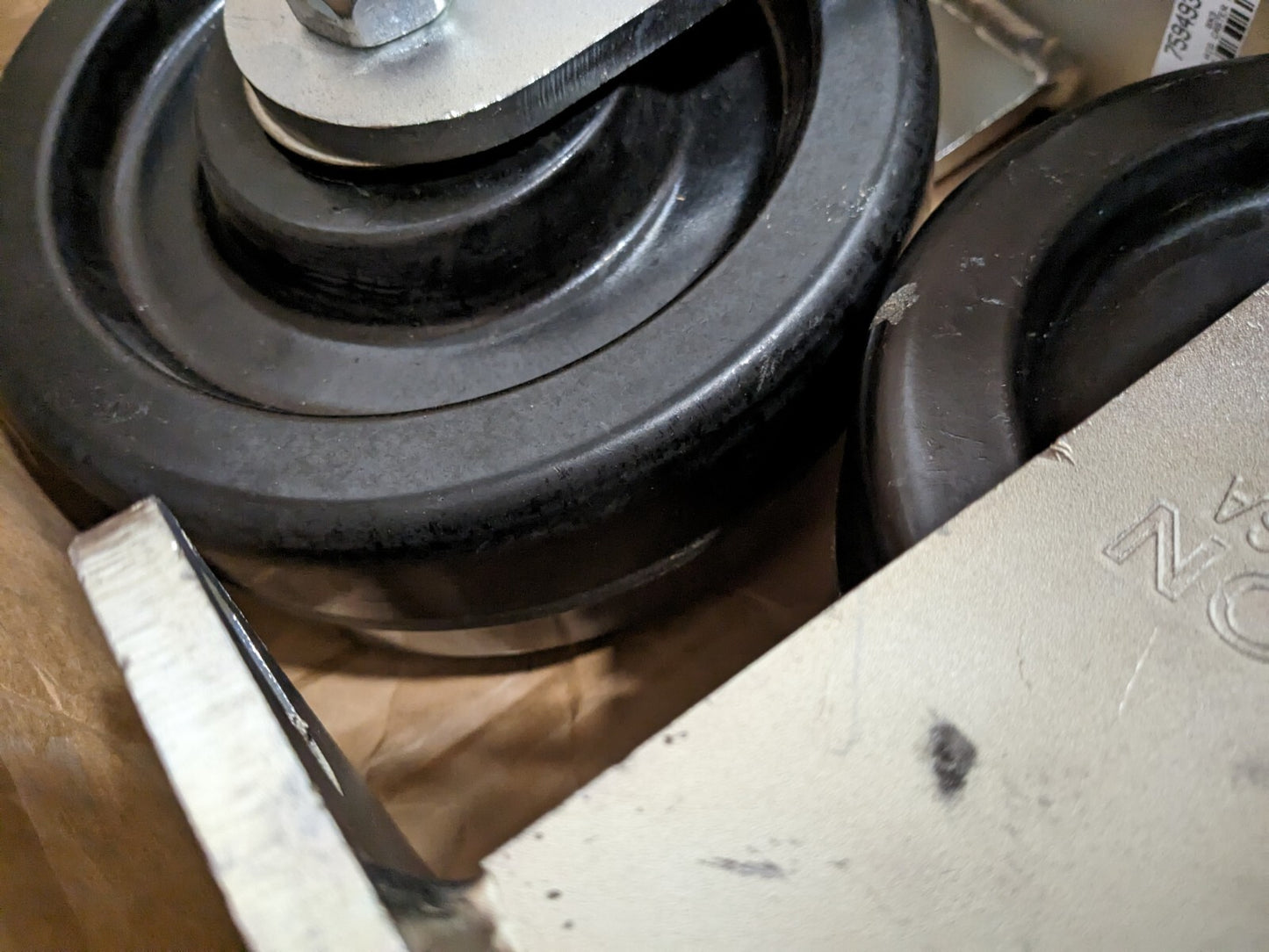 ALBION Rigid Top Plate Caster: Phenolic, 8" Wheel Dia, 3" Width Qty 2