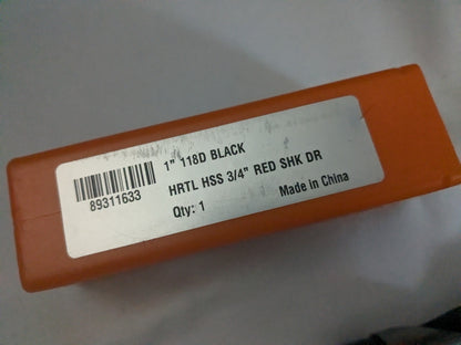 HERTEL Reduced Shank Drill Bit: 3/4'' Shank Dia, 118 deg HSS F.901.2540