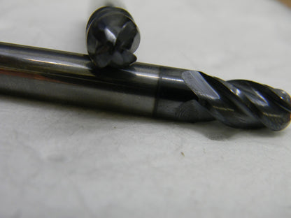ACCUPRO 5/16 Diam, 1/2 LOC, 4 Flute Solid Carbide Ball End Mill QTY 2 12184795