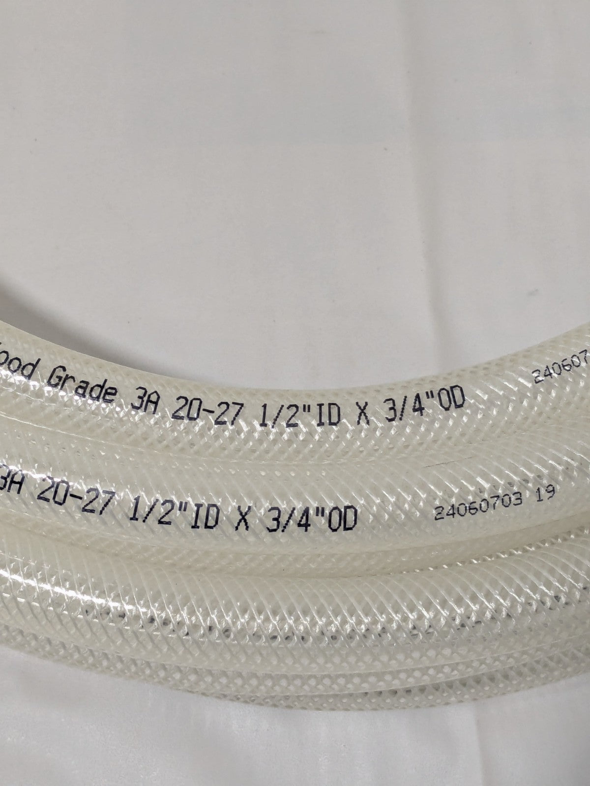 USA Industrials PVC Tube: 1/2" ID, 3/4" OD, 25' Long, Reinforced ZUSA-HT-43
