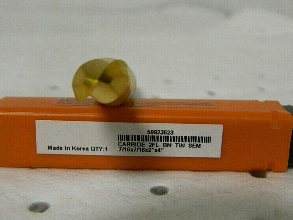Hertel Solid Carbide Ball End Mill 7/16" Diam 2" LOC 2 FL 59923623