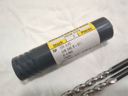 GUHRING Taper Length Drill Bit 2pc: Series 336, #11, 130 ° Point, Cobalt