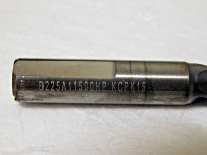 Kennametal Carbide Jobber Drill 11.5mm 118mm OAL 135° B225A11500HP 4112498