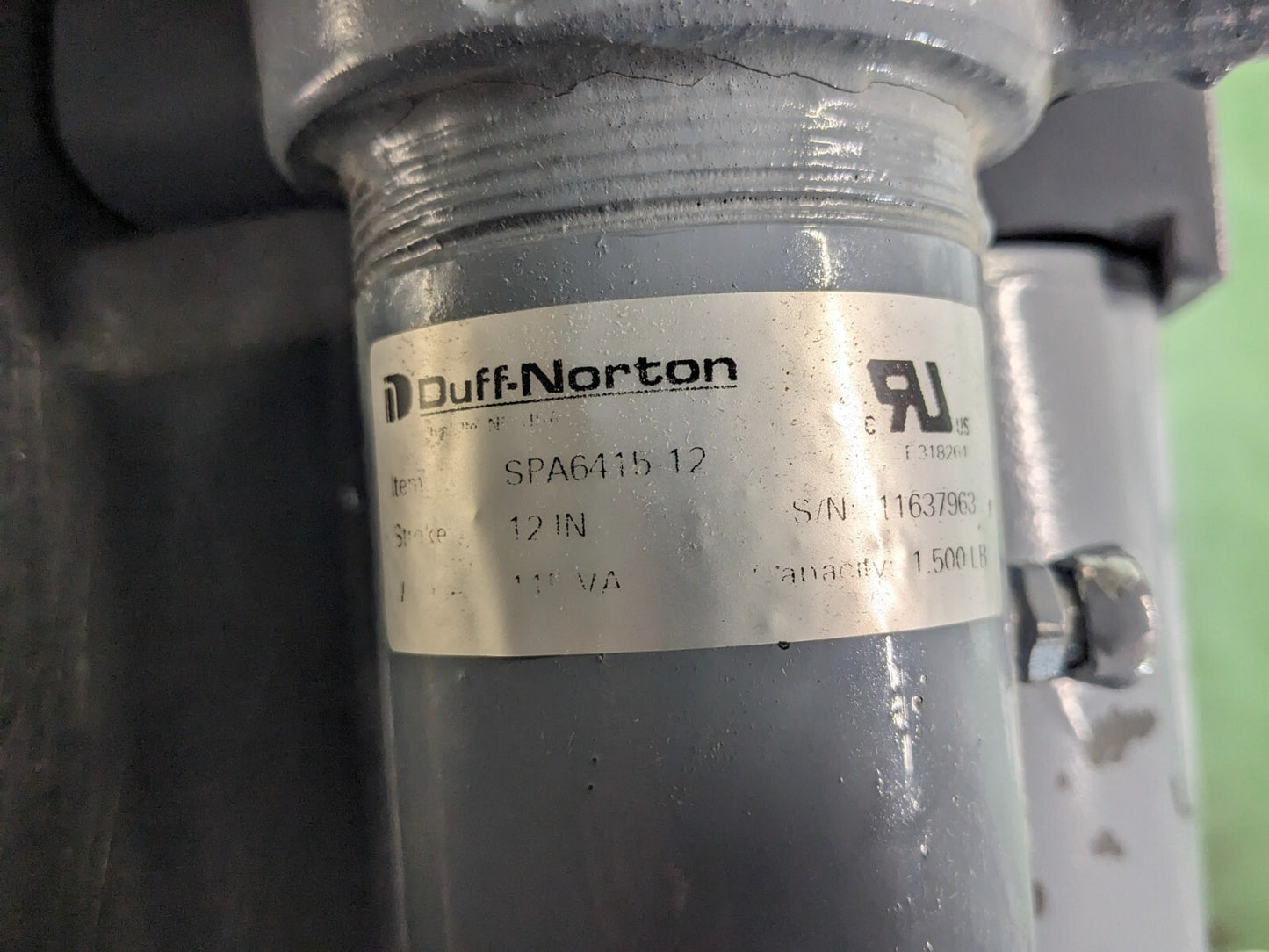 Duff Norton Electromechanical Linear Actuator 12" Stroke 115v Parts / Repair