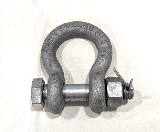 Chicago  1.5Ton Galvanized Anchor Shackle with Bolt Pin  3000LB WLL  20625-9