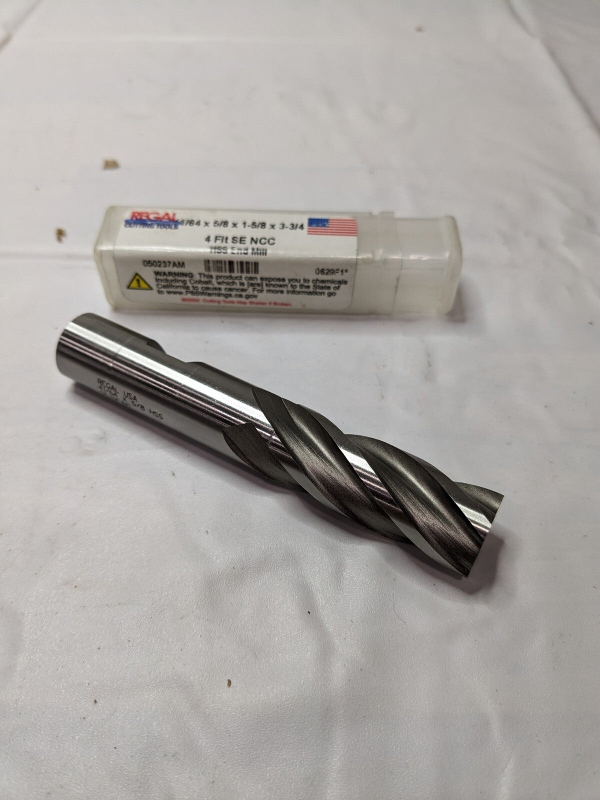 Regal Square End Mill: 41/64" Dia, 1-5/8" LOC, 4 FL 050237AM