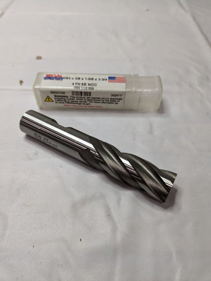 Regal Square End Mill: 41/64" Dia, 1-5/8" LOC, 4 FL 050237AM