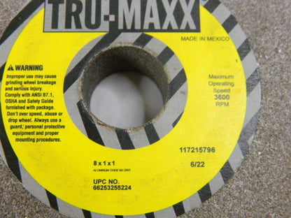 TRU-MAXX AO Bench &amp; Pedestal Grinding Wheel 8" x 1" x 1" 60 G