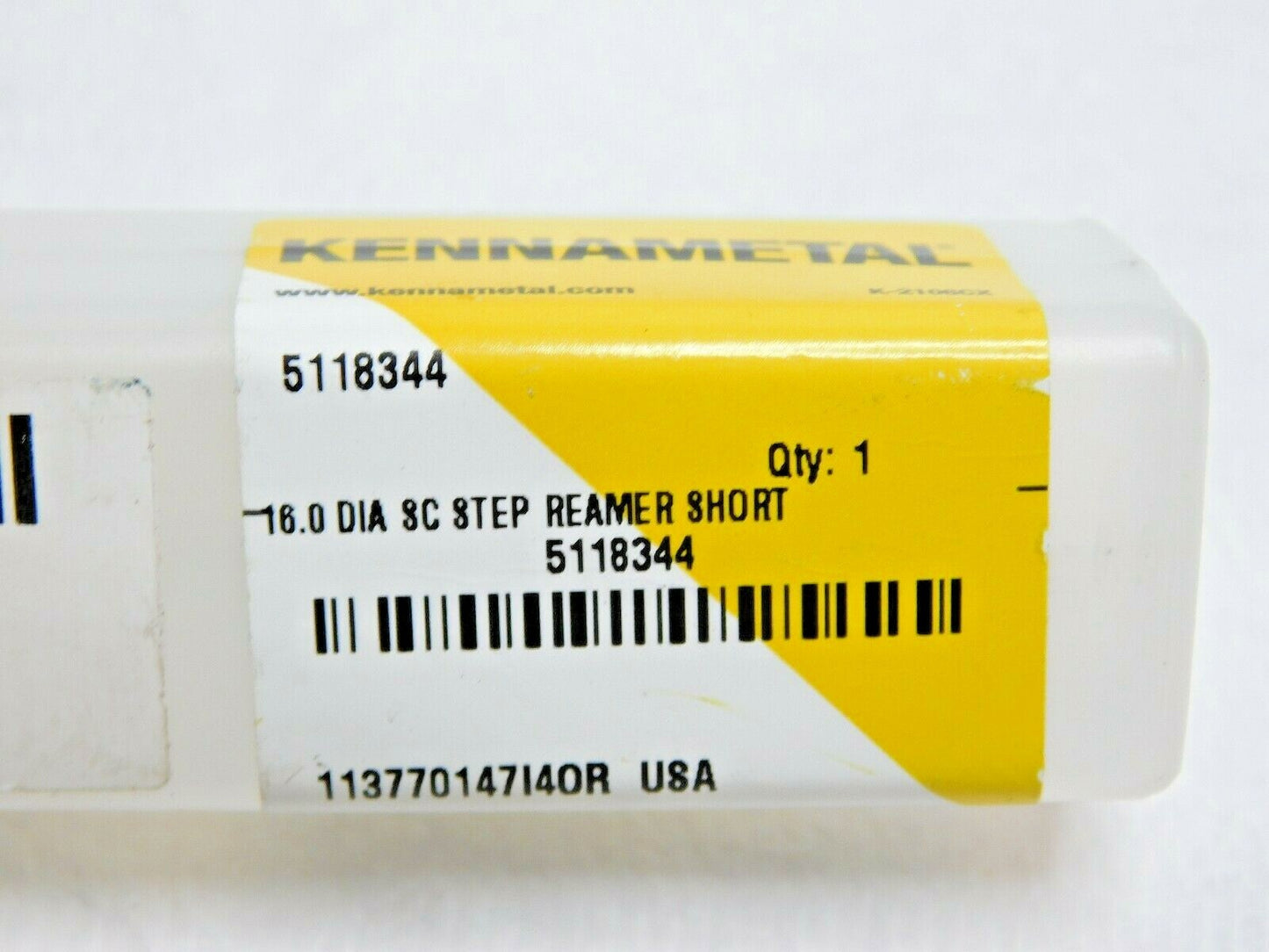 Kennametal Carbide Step Reamer Short 16mm Dia x 3-13/16" OAL 6FL 5118344
