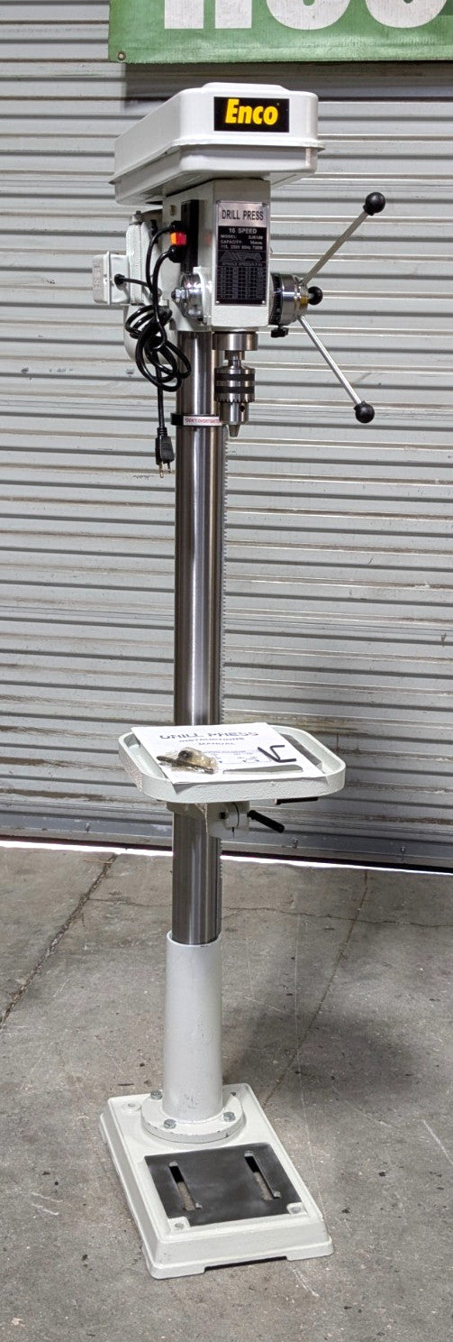 ENCO Drill Press  13.622" Swing  3/4HP  Step Pulley Drive 115V  Scratch &am