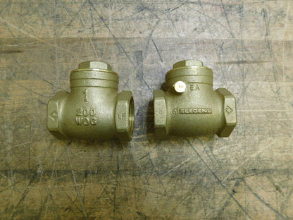 Legend Valve 1" Lead Free Brass Check Valve 2 Pack 105-105NL