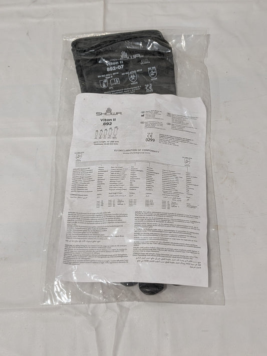 SHOWA Chemical Resistant Gloves: 12.00 mil, Viton Sz S 892-07