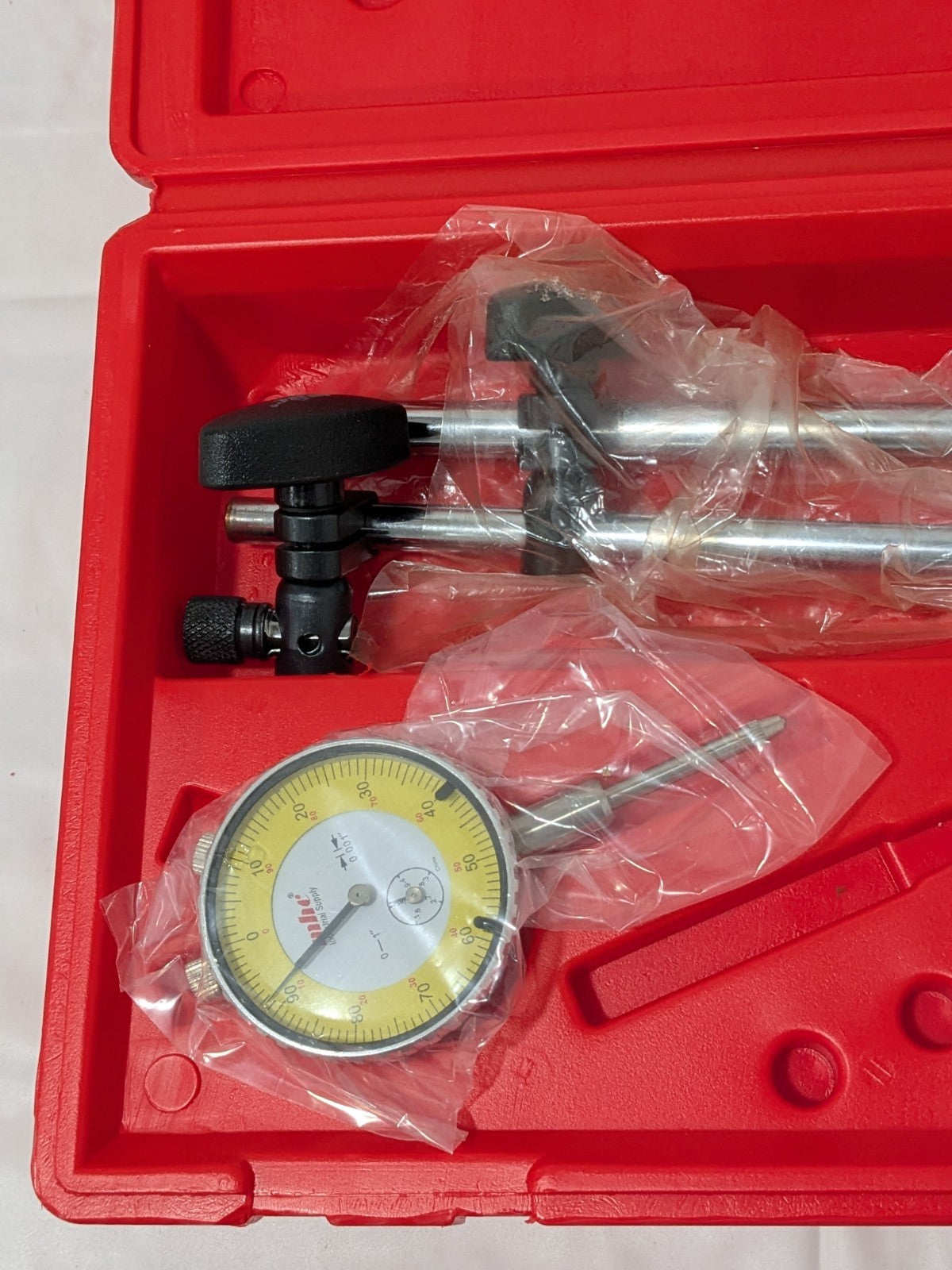 MHC Dial Indicator &amp; Base Kit: 55.0000 mm Base Length, 63.000 mm Height 135-