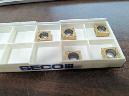 SECO Turning Insert 5pk SCMT32.51-F1 CP500, Solid Carbide 00099707