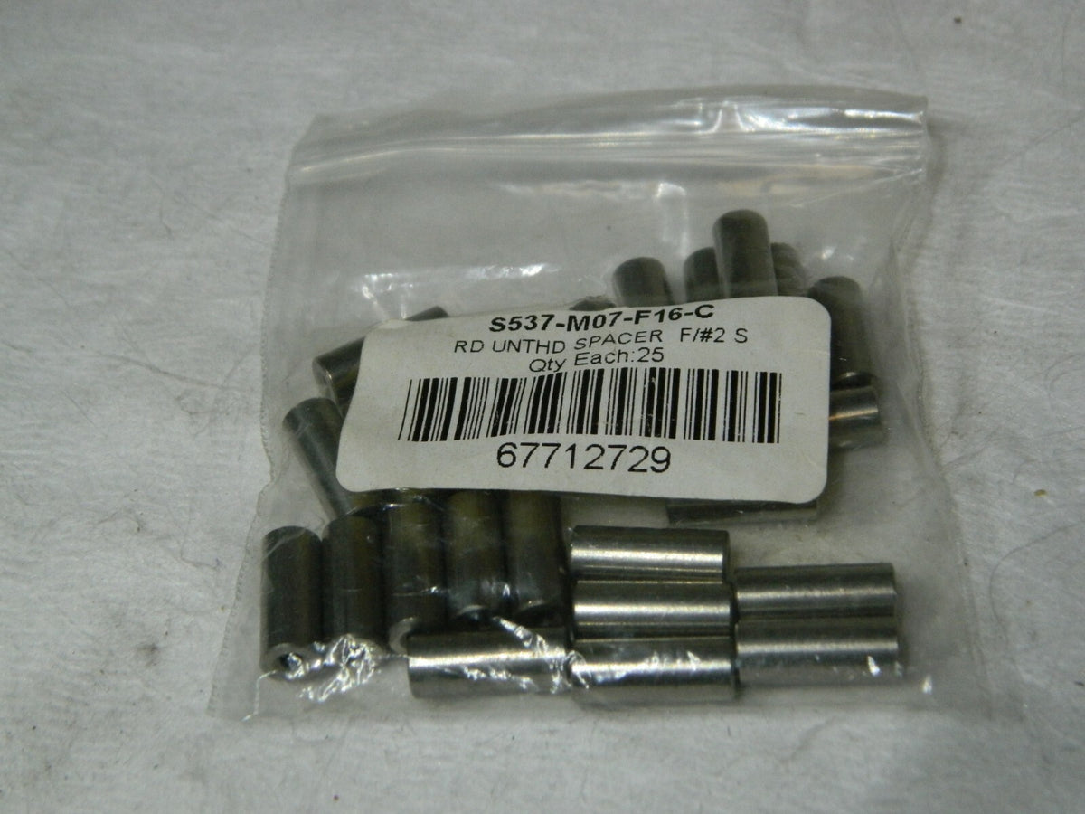 Electro Hardware SS Round Unthreaded Spacer F#2S Qty. 25 S537-M07-F16