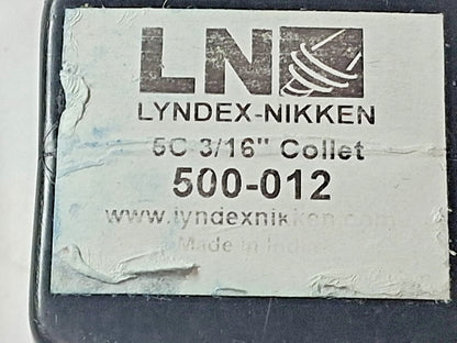 Lyndex-Nikken Steel 5C Round Collet 3/16" 0.0008" TIR 500-012