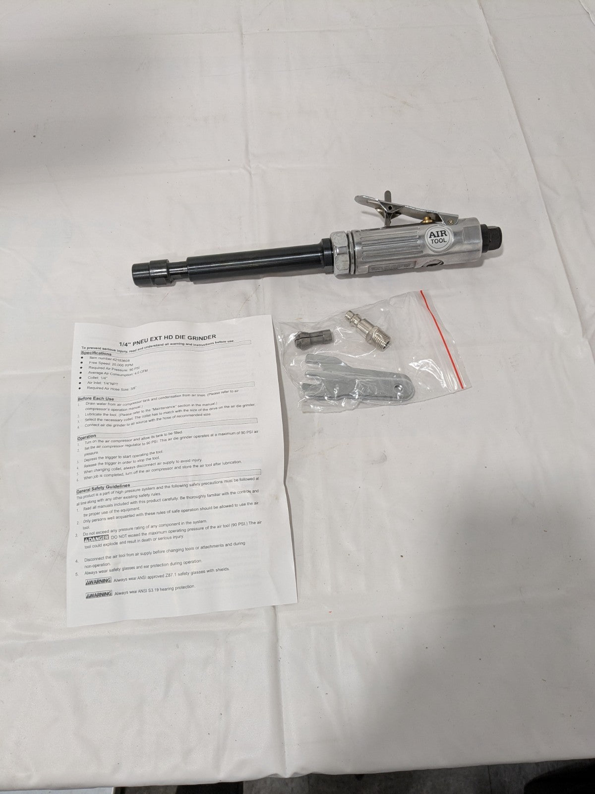 Air Die Grinder: 1/4" Collet, 1/4" Inlet WFG-1222