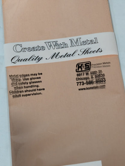 Create with Metal K&S Tin Sheet 0.025''x 4" x 10" #259