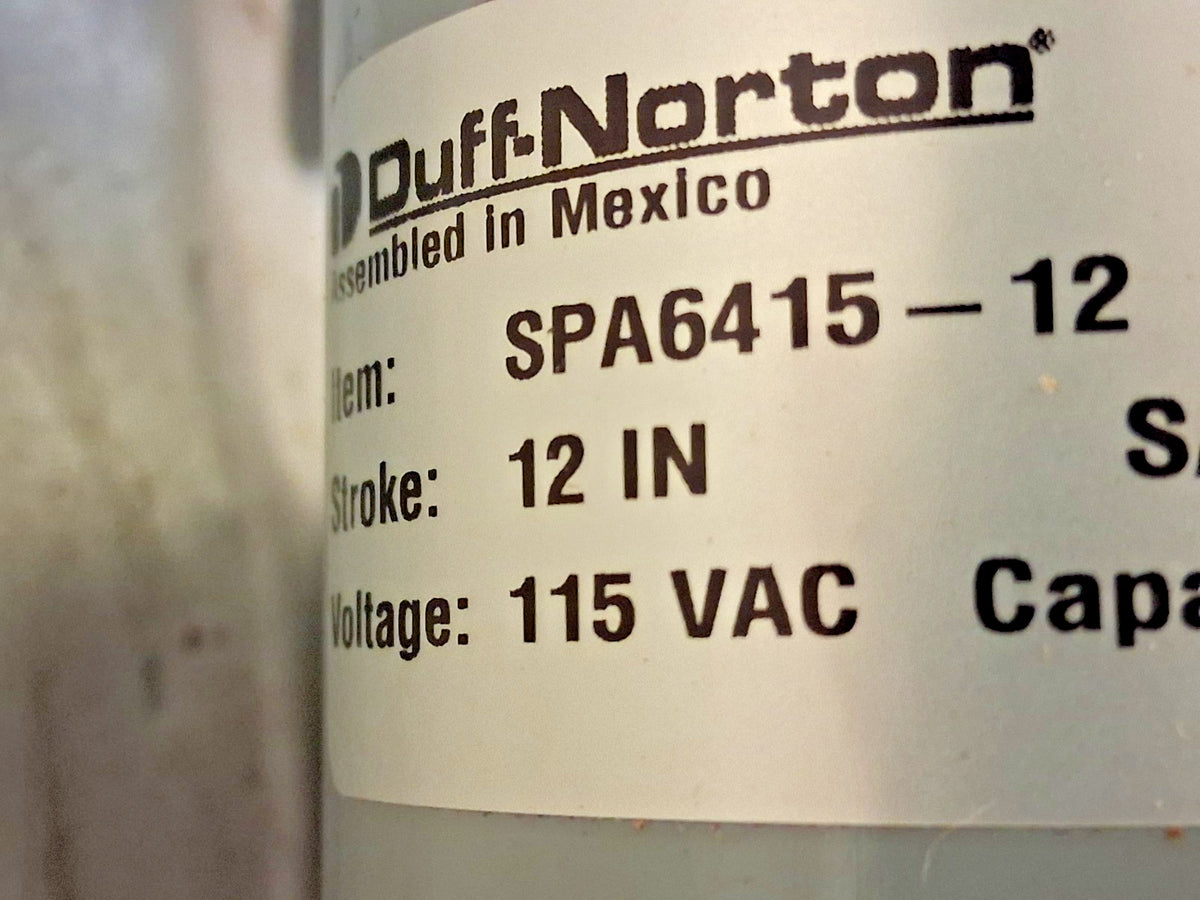 Duff-Norton Linear Electromechanical Actuator PARTS/REPAIR SPA6415-12