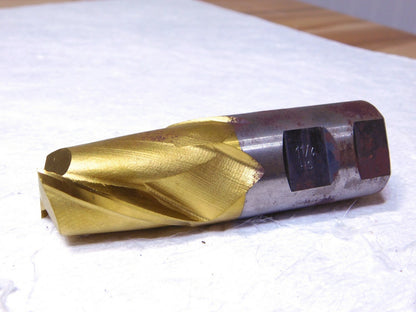Interstate HSS TiN Sq End Mill 1-1/4 Dia 2Fl 1.25 Shank Dia 4-1/8L 10803403