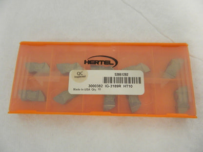 Hertel Carbide Grooving Insert IG-3189R  HT10 Box of 10 3000382