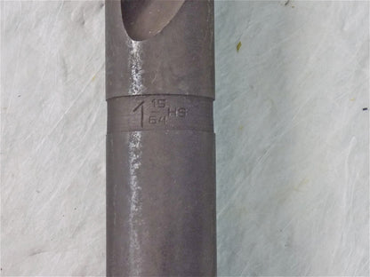 Precision Hss Straight Shank Twist Drill 1-15/64" 118º Taper Lgth 2Fl 12.75" Oal