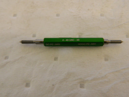 GF GAGE Plug Thread Gage: #4-40 Thread Double End, Go & No Go W0112402BS