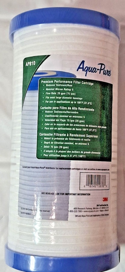 3M Aqua-Pure 5 Micron Whole House Sediment Filter Cartridge 1 PC AP810