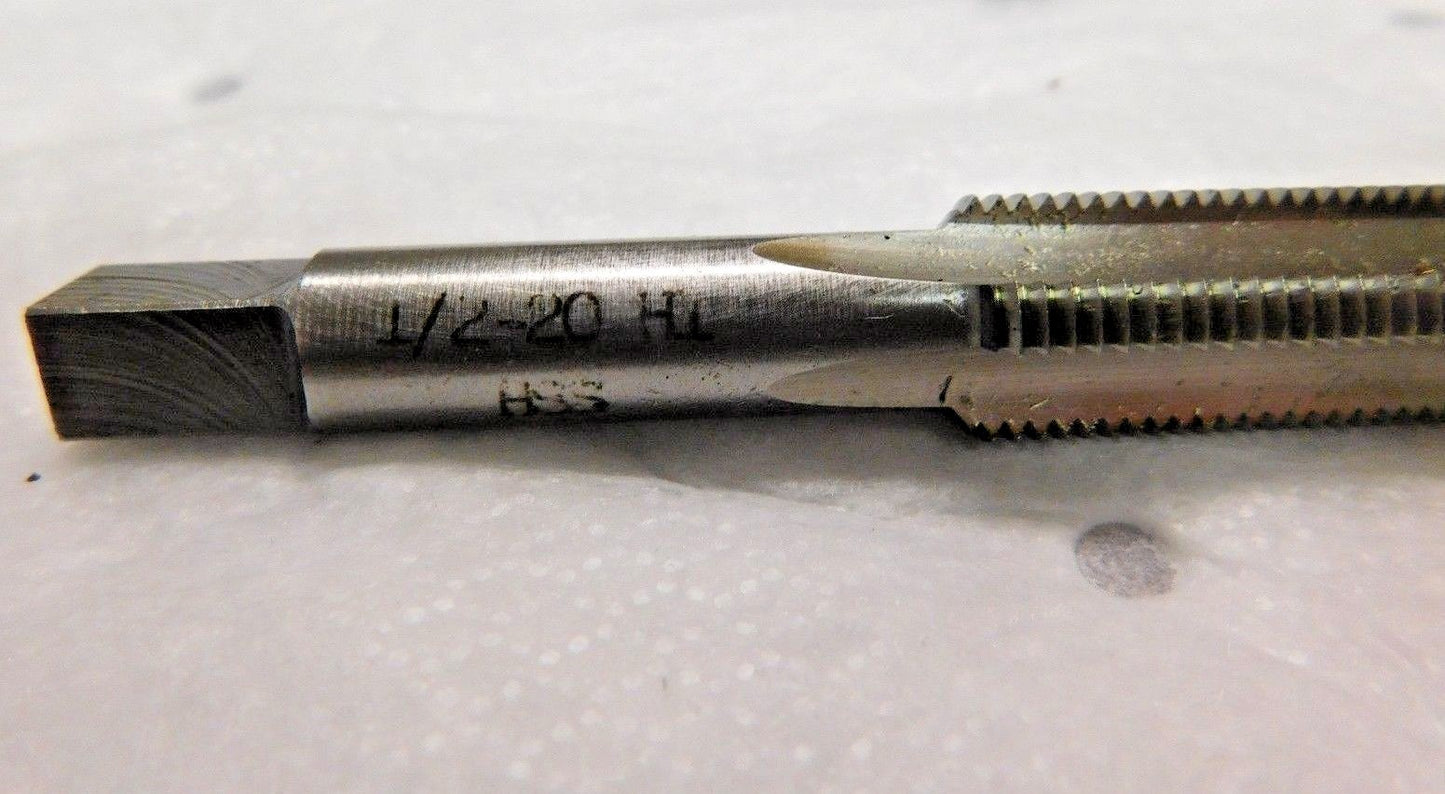 Interstate Straight Flute Standard Hand Tap 1/2-20 UNF H1 4 FL QTY 3  04454229