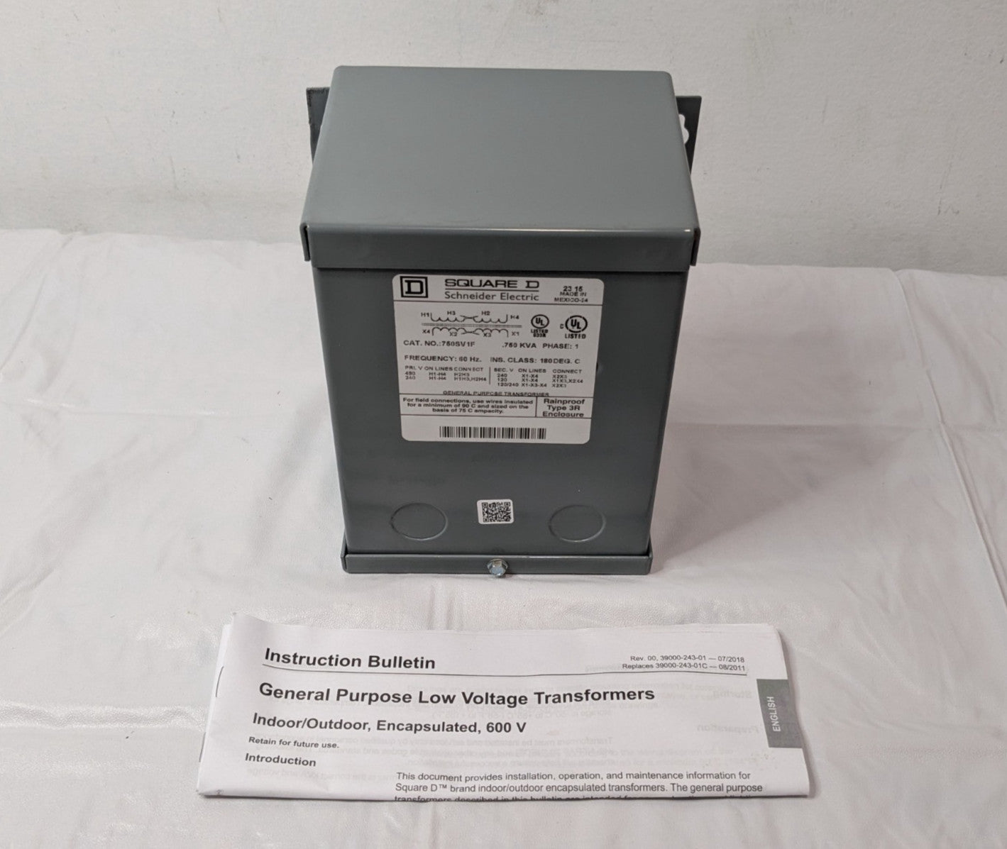 Square D General Purpose Transformer 1 Phase 120/240V 750SV1F