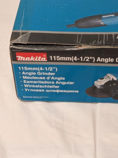 Makita Corded Angle Grinder: 4-1/2" Wheel Dia, 10,000 RPM, 5/8-11 Spindle 9557PB