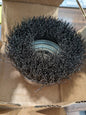 WEILER Cup Brush: 4" Dia, 0.014" Wire Dia, Steel, Crimped 93652