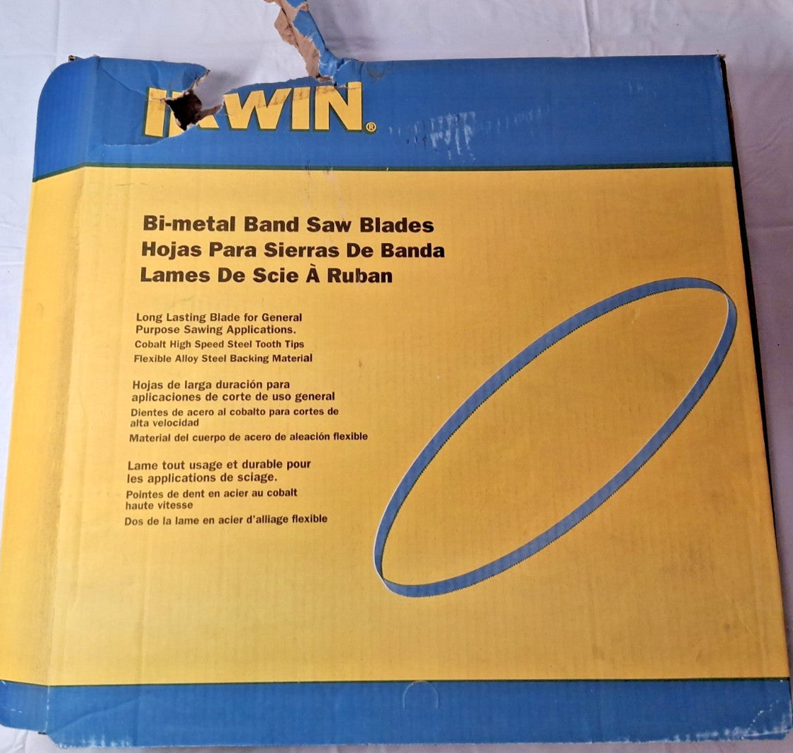 IRWIN Bi-Metal Band Saw Blade 12' 6" x 1-1/4" x .042" 5/8 TP