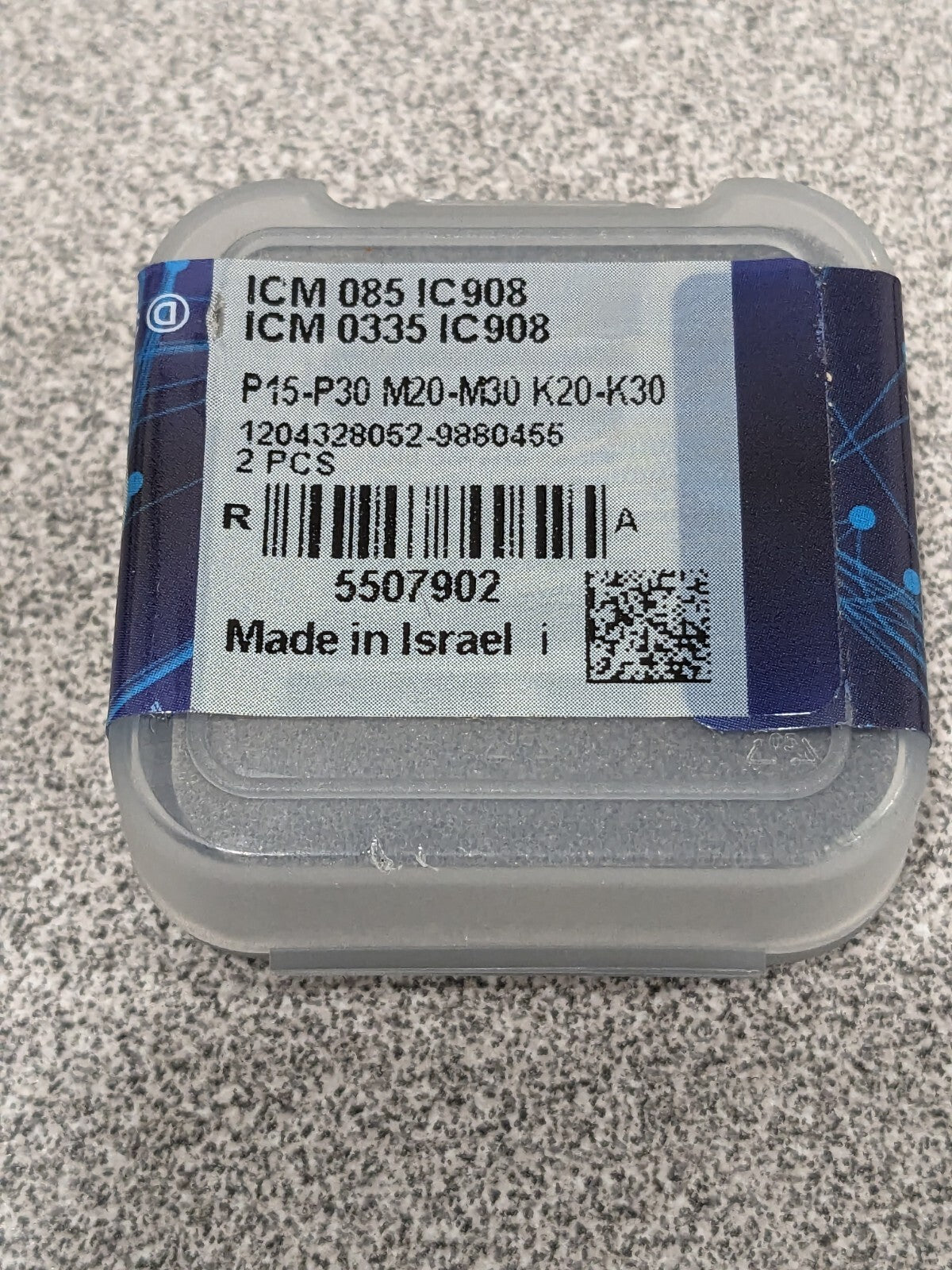 ISCAR Replaceable Drill Tip Series ICM, 140 deg Point, Grade IC908 Qty 2 5507902