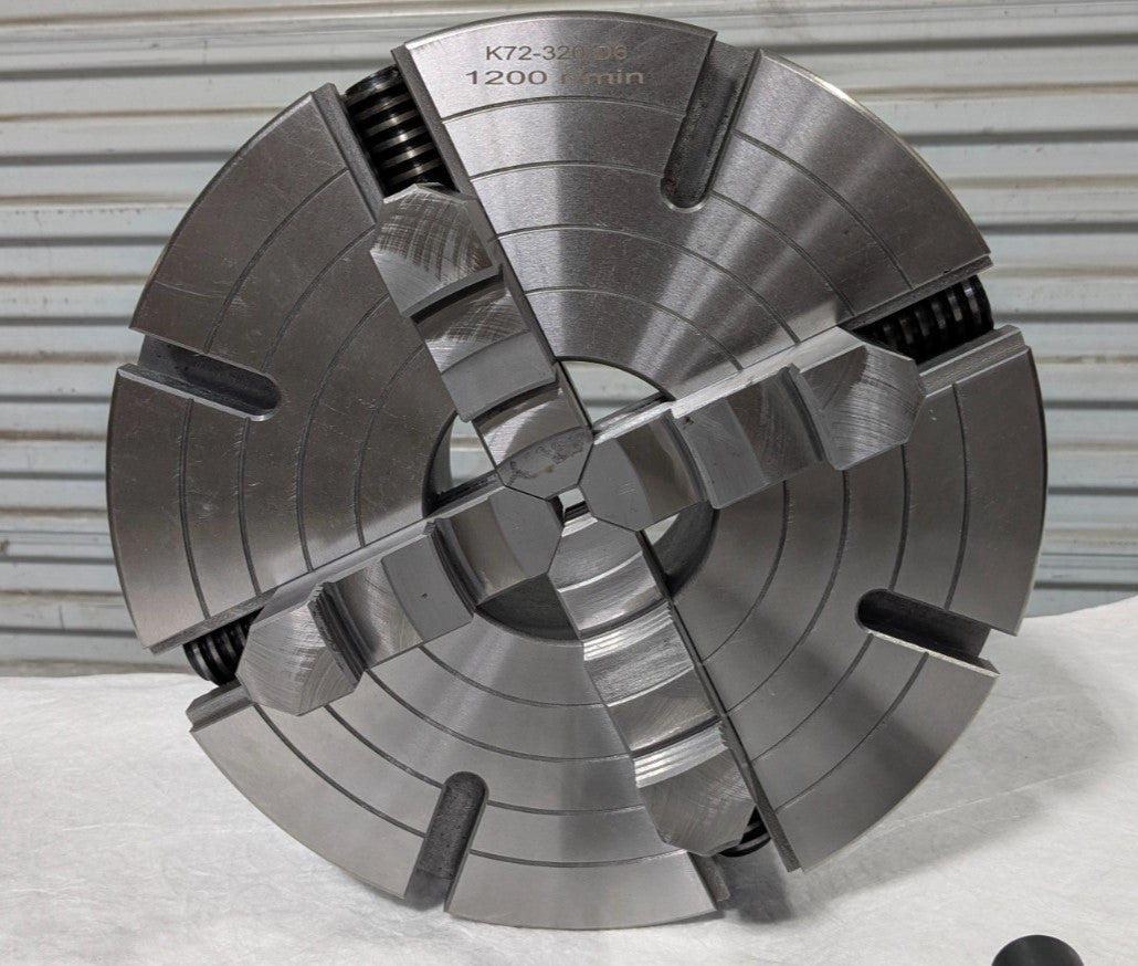 12" Independent 4 Jaw Lathe Chuck   D1-6 Mounting   3.74" Through Hole  429-4126