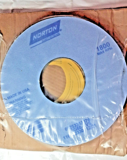 Norton Ceramic Surface Grinding Wheel 14"Dia 1" Th 5"A 60 Grit 66